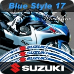 모토스티커 SUZUKI 휠테이프 고급형 4D 휠테이프 휠라인 휠데칼 휠스티커 - 17인치 범용
