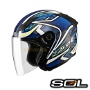SOL SO-2 HAWK Blue 오픈페이스 헬멧