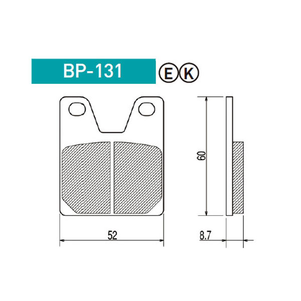 프로젝트뮤 BP-131K XJR400 뒷브레이크패드, R1 뒷브레이크패드(98-01)
