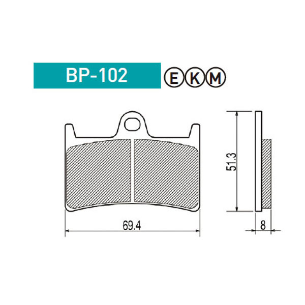 프로젝트뮤 BP-102M MT-01 프론트브레이크패드(05-06), XJR1300 앞브레이크패드