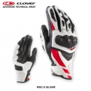 CLOVER 클로버 RSC-3 leather White-Red Sports Short GLOVES - 스포츠숏글러브, 가죽글러브 (화이트/레드)