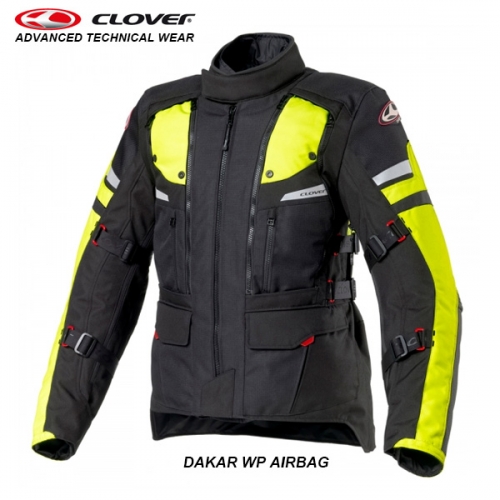 CLOVER DAKAR WP AIRBAG All-Weather-Jacket BLACK GREEN (N/G) - 클로버 다카르 자켓 블랙 형광