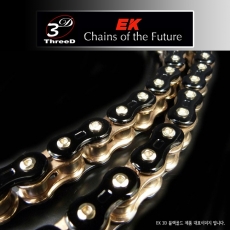 EK CHAIN SX2-RING 3D 520체인 엔듀로/슈퍼모토용 - 520SM-120L 블랙골드
