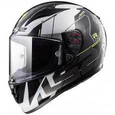 LS2 FF323 ARROW EVO TECHNO 블랙/화이트 풀페이스 헬멧