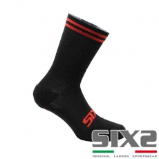 SIX2 MERINOS SOCKS BLACK/RED (기능성 양말)