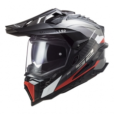 LS2 MX701 C EXPLORER 프론티어 티타늄 레드 카본 듀얼 풀페이스 헬멧