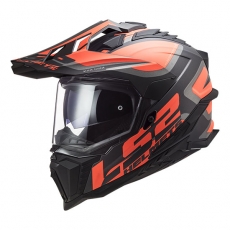 LS2 MX701 EXPLORER ALTER  멧블랙 FL오렌지 듀얼 풀페이스 헬멧