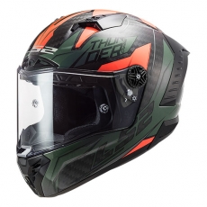 LS2 FF805 썬더 CHASE 유광 그린 오렌지 카본 풀페이스 헬멧