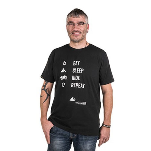 TOURATECH 투라텍 리피트 티셔츠 - 블랙 01-200-207X
