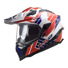 LS2 MX701 EXPLORER 아틀란티스 화이트/레드/블루 듀얼 풀페이스 헬멧