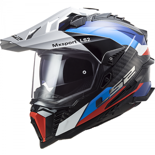 LS2 MX701 C EXPLORER 프론티어 블랙 블루 듀얼 풀페이스 헬멧