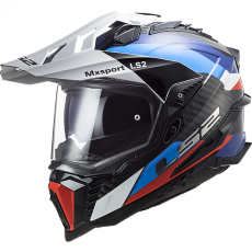 LS2 MX701 C EXPLORER 프론티어 블랙 블루 듀얼 풀페이스 헬멧