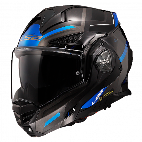 LS2 FF901 ADVANT X SPECTRUM BLACK TITAN.BLUE 어드벤트 블랙 타이탄 블루 시스템 헬멧