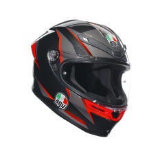 AGV K6 S SLASHCUT BLACK GREY RED 풀페이스 헬멧