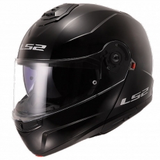 LS2 FF908 스트로브2 솔리드 블랙 시스템 헬멧