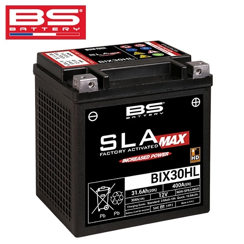 BS 비에스 배터리 SLA MAX 타입 BIX30HL 12V 31.6Ah - 할리데이비슨 전용(투어링, 울트라 일렉트라 97-, 로드킹, 폴라리스)