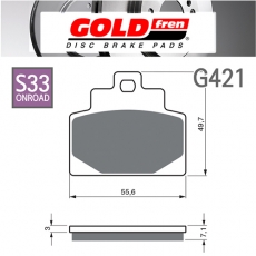 GOLDfren 골드프렌 베스파 GTS300, MP3 300/500 브레이크패드 G421-S33