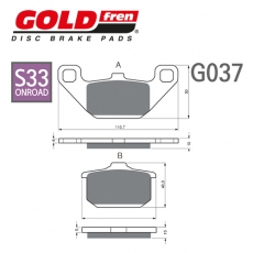 GOLDfren 골드프렌 가와사키 VN1500, EN500 브레이크패드 G279-S33