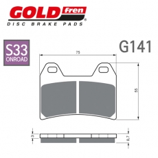 GOLDfren 골드프렌 F800GT, F800S, 알나인티, 스트리트파이터, 몬스터 브레이크패드 G141-S33