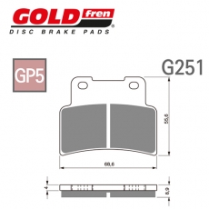 GOLDfren 골드프렌 마나850, 쉬버750, 도르소두로750 브레이크패드 G251-GP5 (로드레이스 전용)