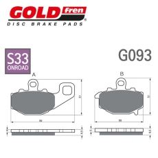 GOLDfren ZX-6R, 9R, 10R, Z1000 브레이크패드 G093-S33
