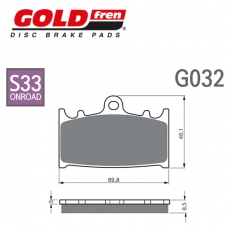 GOLDfren 골드프렌 버시스1000, VN1700, GSX-R600 브레이크패드 G032-S33