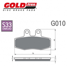 GOLDfren 골드프렌 스포츠시티125/300, 스카라베오, 마나850, V85 브레이크패드 G010-S33