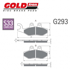 GOLDfren 골드프렌 베스파 GTS, GTV, MP3 브레이크패드 G293-S33