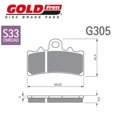 GOLDfren 골드프렌 G310GS, G310R, 비트필렌401, 듀크125/250/390 브레이크패드 G305-S33