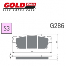 GOLDfren 골드프렌 보이저, 조이라이드, 익사이팅250/300 브레이크패드 G286-S3