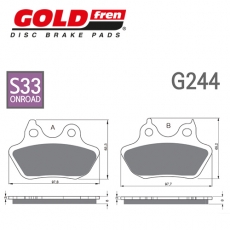 GOLDfren 골드프렌 소프테일(06~07), 팻보이(07) 브레이크패드 G244-S33