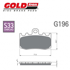 GOLDfren 골드프렌 R1200GS/ADV, R1200RT, K1200GT/S, K1300GT/S 브레이크패드 G196-S33