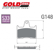 GOLDfren 골드프렌 XL883, XL1200 스포스터, ZZR1400, GSX-R600/1000 브레이크패드 G148-S33