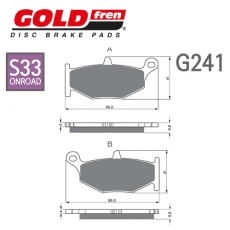 GOLDfren 골드프렌 GSR400/600, GSX-R600/750/1000, 브이스트롬1000, 하야부사 브레이크패드 G241-S33